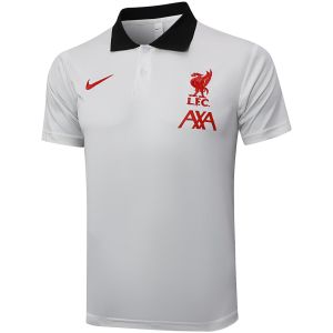 Mens Liverpool Polo Shirt Light Grey 2025/26