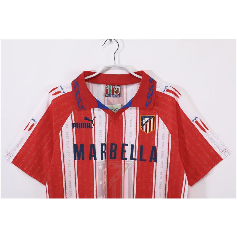 Mens Atletico Madrid Retro Home Jersey 1995/96