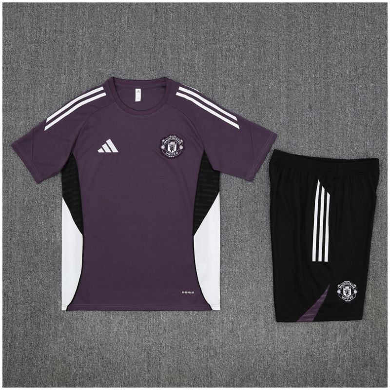 Kids Manchester United Short Training Suit Purple 2025/26
