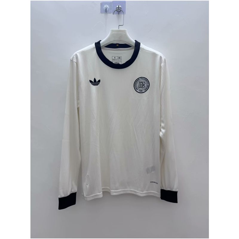 Mens Germany 125th Anniversary White Jersey Long Sleeve