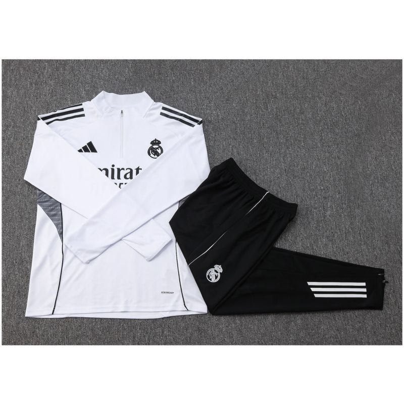Kids Real Madrid Training Suit White 2025/26