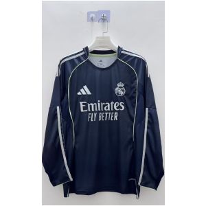 Mens Real Madrid Away Jersey Long Sleeve 2025/26