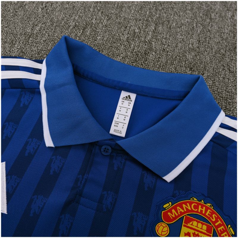 Mens Manchester United Polo Shirt Blue 2025/26