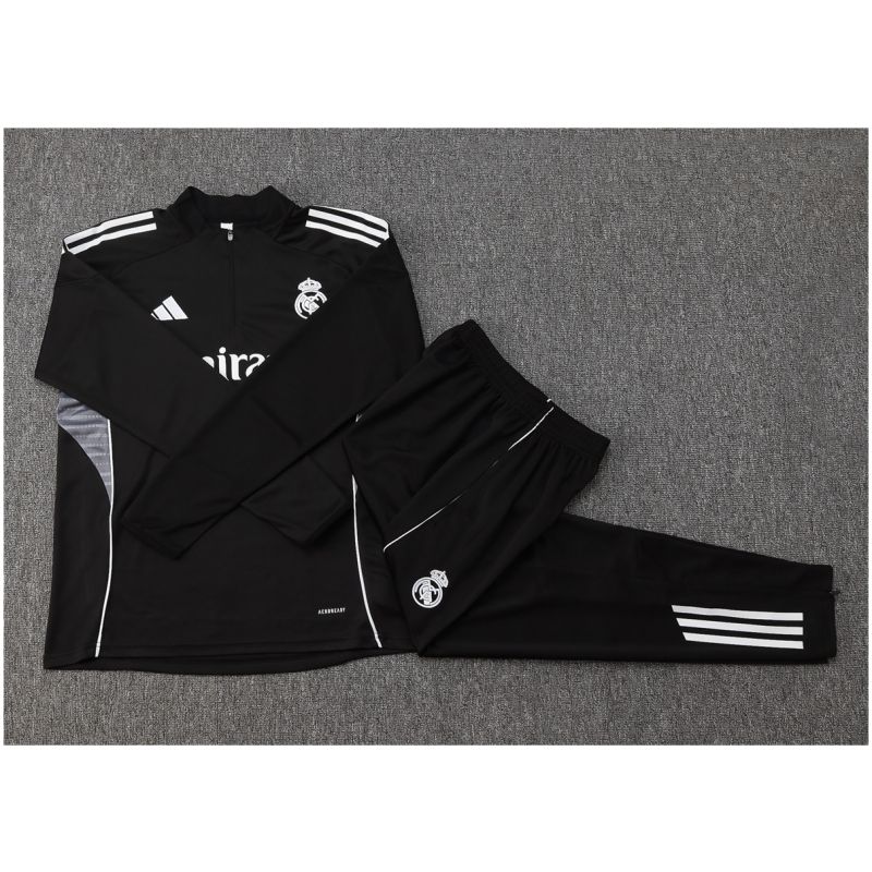 Kids Real Madrid Training Suit Black 2025/26