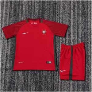 Kids Retro Portugal Home Jersey 2016