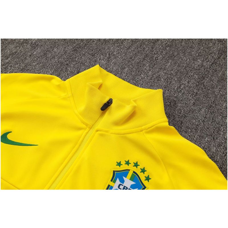Mens Brazil Jacket + Pants Training Suit Yellow 2025