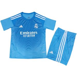 Kids Real Madrid Goalkeeper Blue Jersey 2025/26