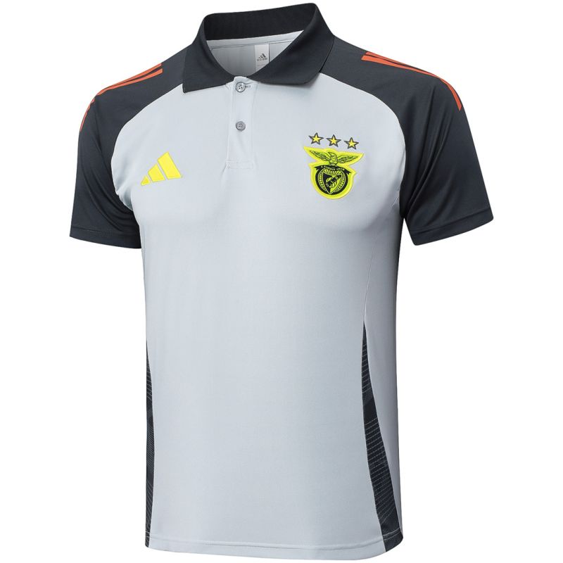 Mens Benfica Polo Shirt Grey 2025/26