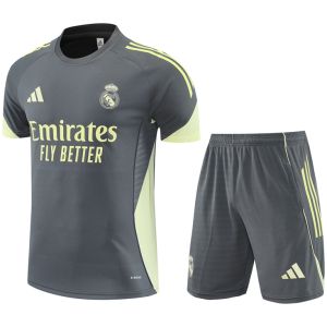 Mens Real Madrid Short Training Suit Grey 2025/26