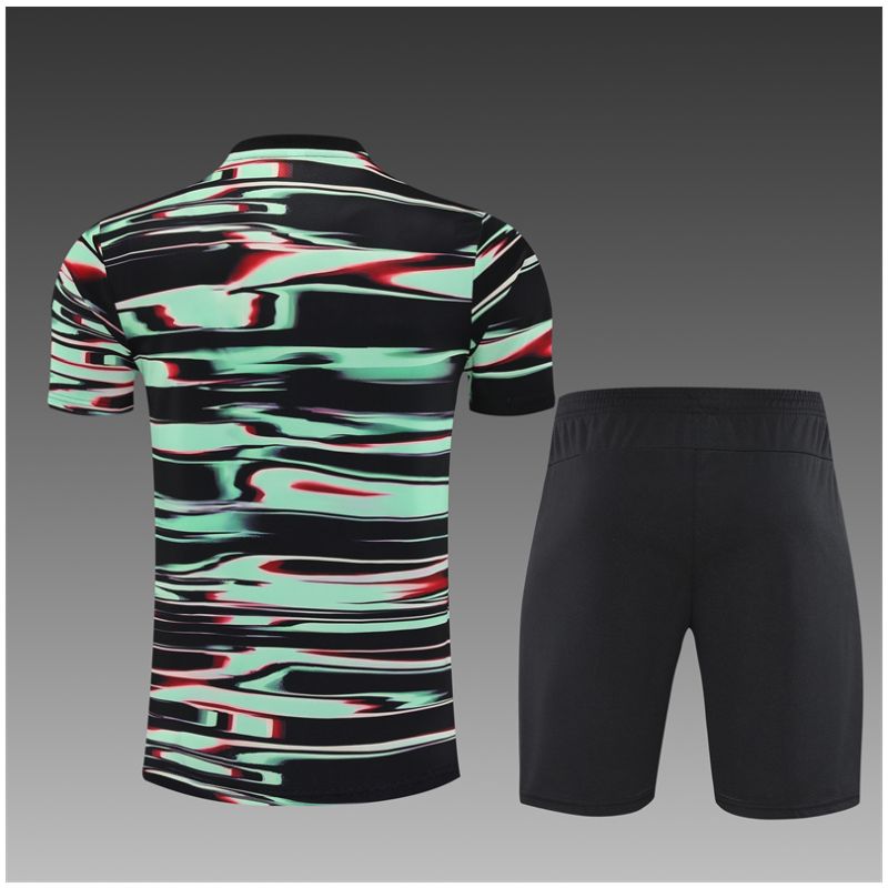 Kids Portugal Short Training Suit Black – Green 2025