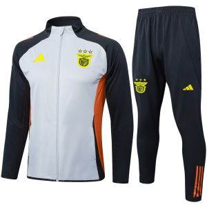 Mens Benfica Jacket + Pants Training Suit Grey 2025/26
