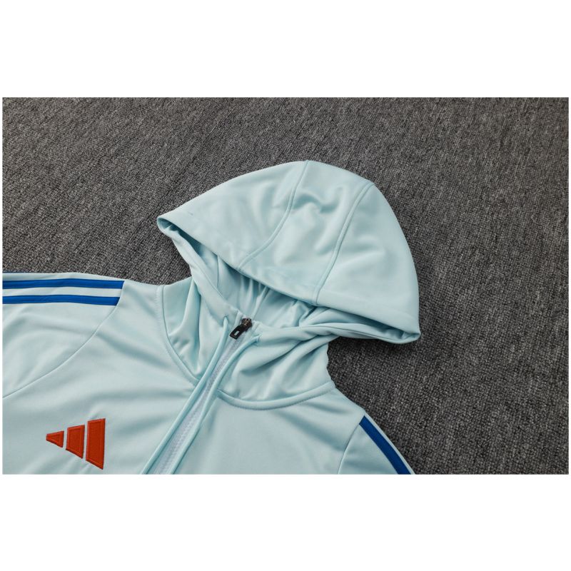 Mens Spain Hoodie Sweatshirt + Pants Training Suit Light Blue 2025