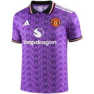 Mens Manchester United Polo Shirt Purple 2025/26