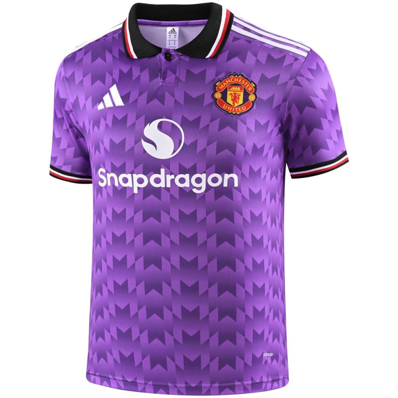 Mens Manchester United Polo Shirt Purple 2025/26