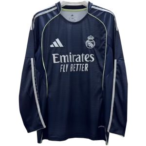 Mens Real Madrid Away Jersey Long Sleeve 2025/26