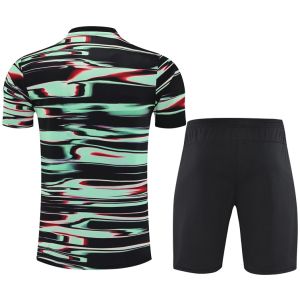 Mens Portugal Short Training Suit Black – Green 2025