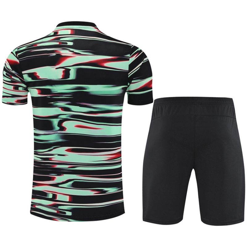 Mens Portugal Short Training Suit Black – Green 2025