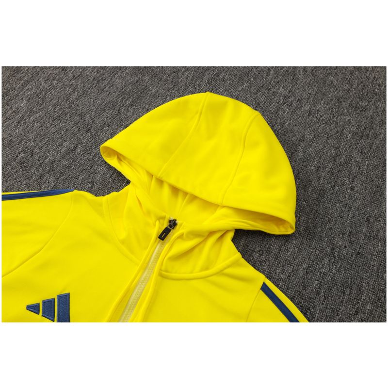 Mens Ajax Hoodie Sweatshirt + Pants Training Suit Yellow 2025/26
