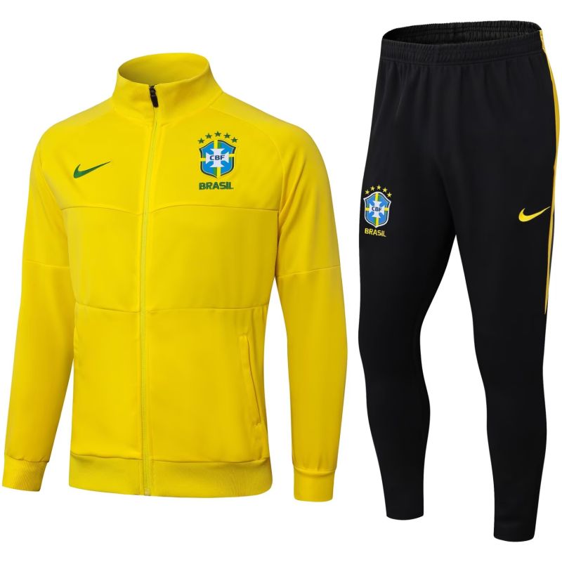 Mens Brazil Jacket + Pants Training Suit Yellow 2025
