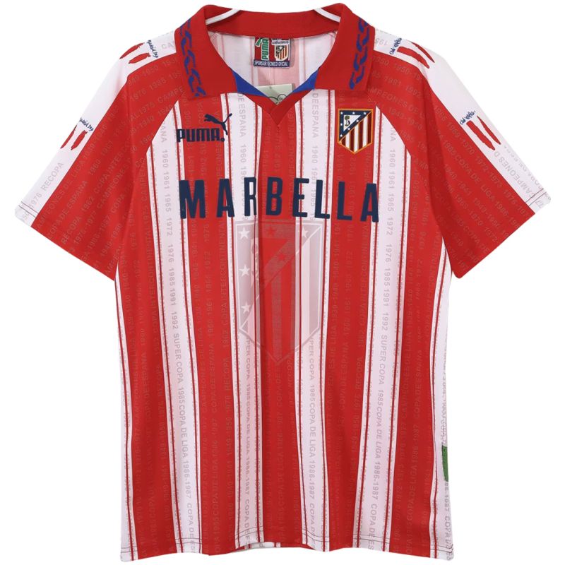 Mens Atletico Madrid Retro Home Jersey 1995/96