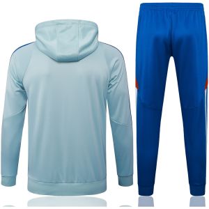 Mens Spain Hoodie Sweatshirt + Pants Training Suit Light Blue 2025