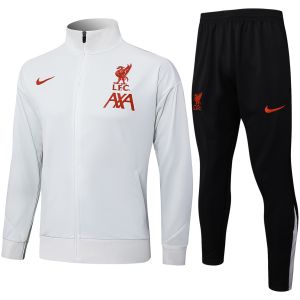 Mens Liverpool Jacket + Pants Training Suit Light Grey 2025/26