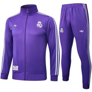 Mens Real Madrid Jacket + Pants Training Suit Purple 2025/26