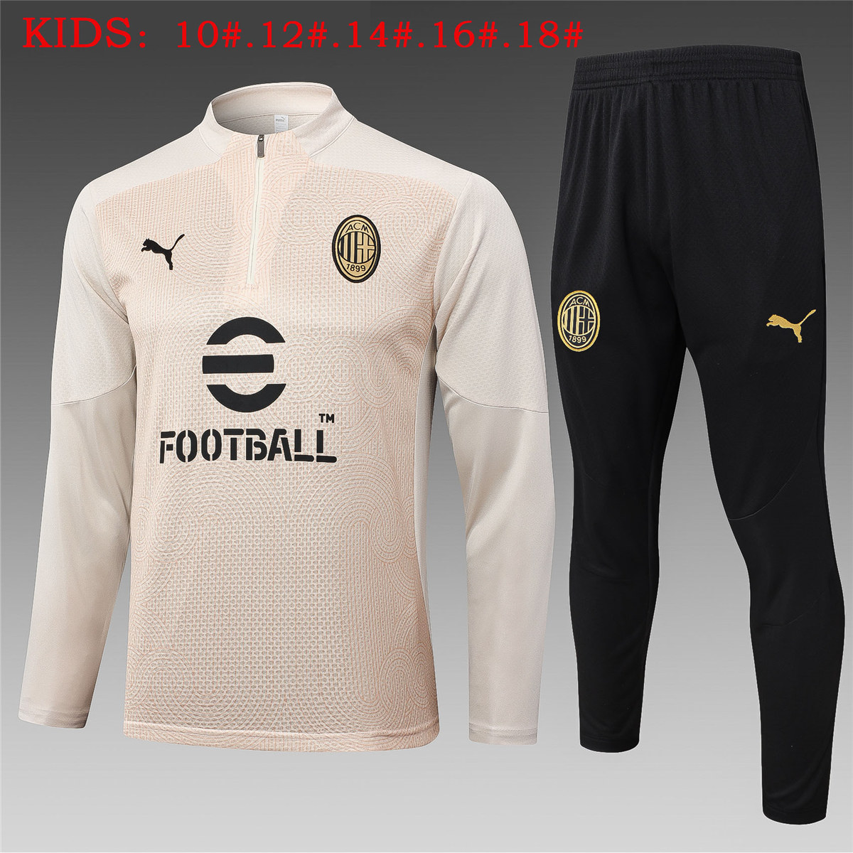 Kids AC Milan Training Suit Apricot 2025/26