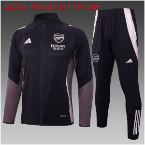 Kids Arsenal Jacket + Pants Training Suit Grey 2025/26