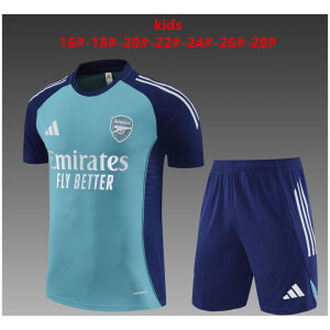 Kids Arsenal Short Training Suit Lake Blue 2025/26