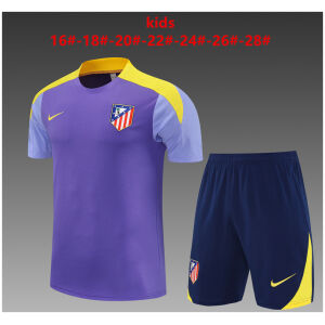 Kids Atletico Madrid Short Training Suit Purple 2025/26