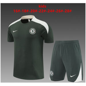 Kids Chelsea Short Training Suit Dark Green 2025/26