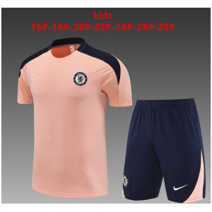 Kids Chelsea Short Training Suit Pink 2025/26
