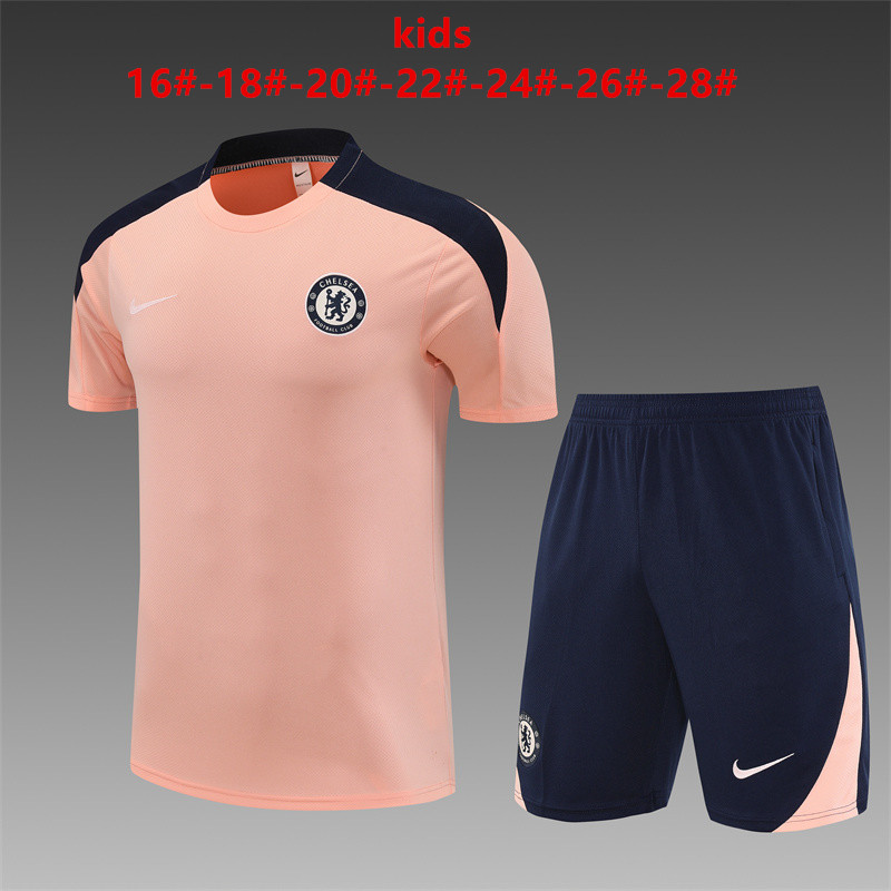 Kids Chelsea Short Training Suit Pink 2025/26