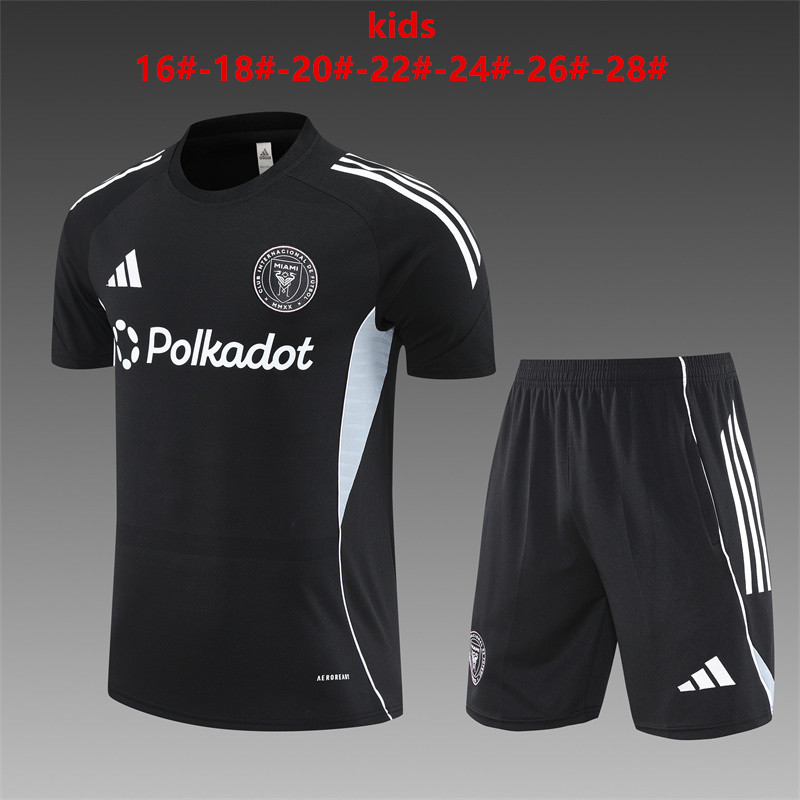 Kids Inter Miami C.F. Short Training Suit Black 2025/26