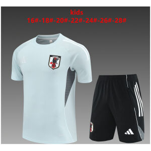 Kids Japan Short Training Suit Light Grey 2025 Kids Japan Short Training Suit Light Grey 2025