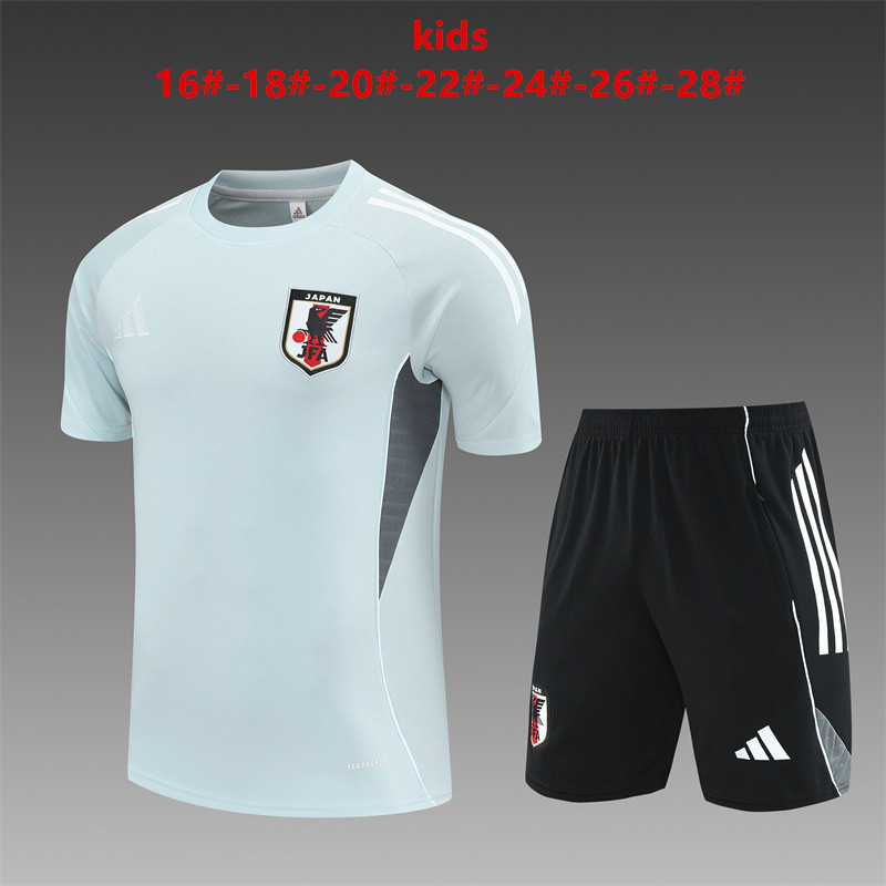 Kids Japan Short Training Suit Light Grey 2025