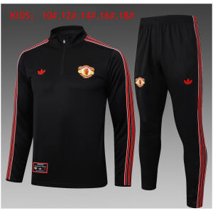 Kids Manchester United Training Suit Black 2025/26