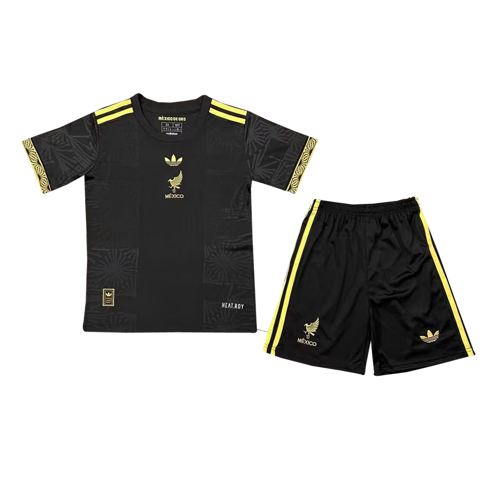 Kids Mexico Gold Cup Black Jersey 2025