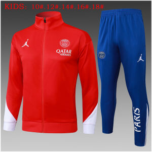 Kids PSG x Jordan Jacket + Pants Training Suit Red 2025/26