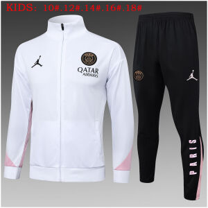 Kids PSG x Jordan Jacket + Pants Training Suit White 2025/26