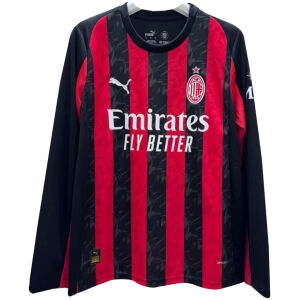 Mens AC Milan Home Jersey Long Sleeve 2025/26