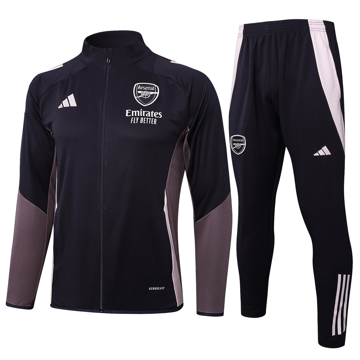 Mens Arsenal Jacket + Pants Training Suit Dark Grey 2025/26