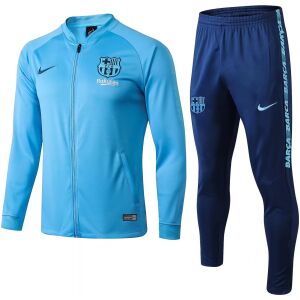 Mens Barcelona Jacket + Pants Training Suit Light Blue 2025/26