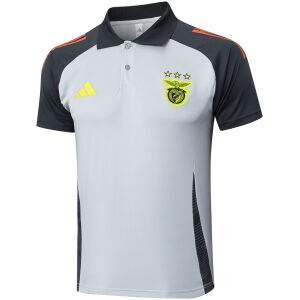 Mens Benfica Polo Shirt Grey 2025/26