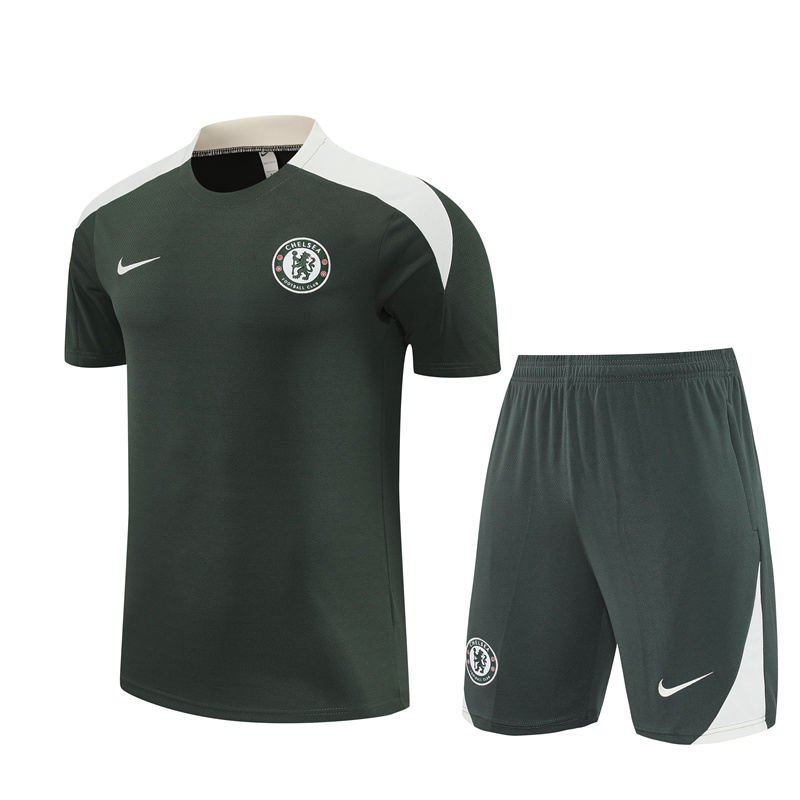 Mens Chelsea Short Training Suit Dark Green 2025/26