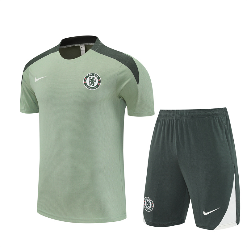 Mens Chelsea Short Training Suit Light Green 2025/26