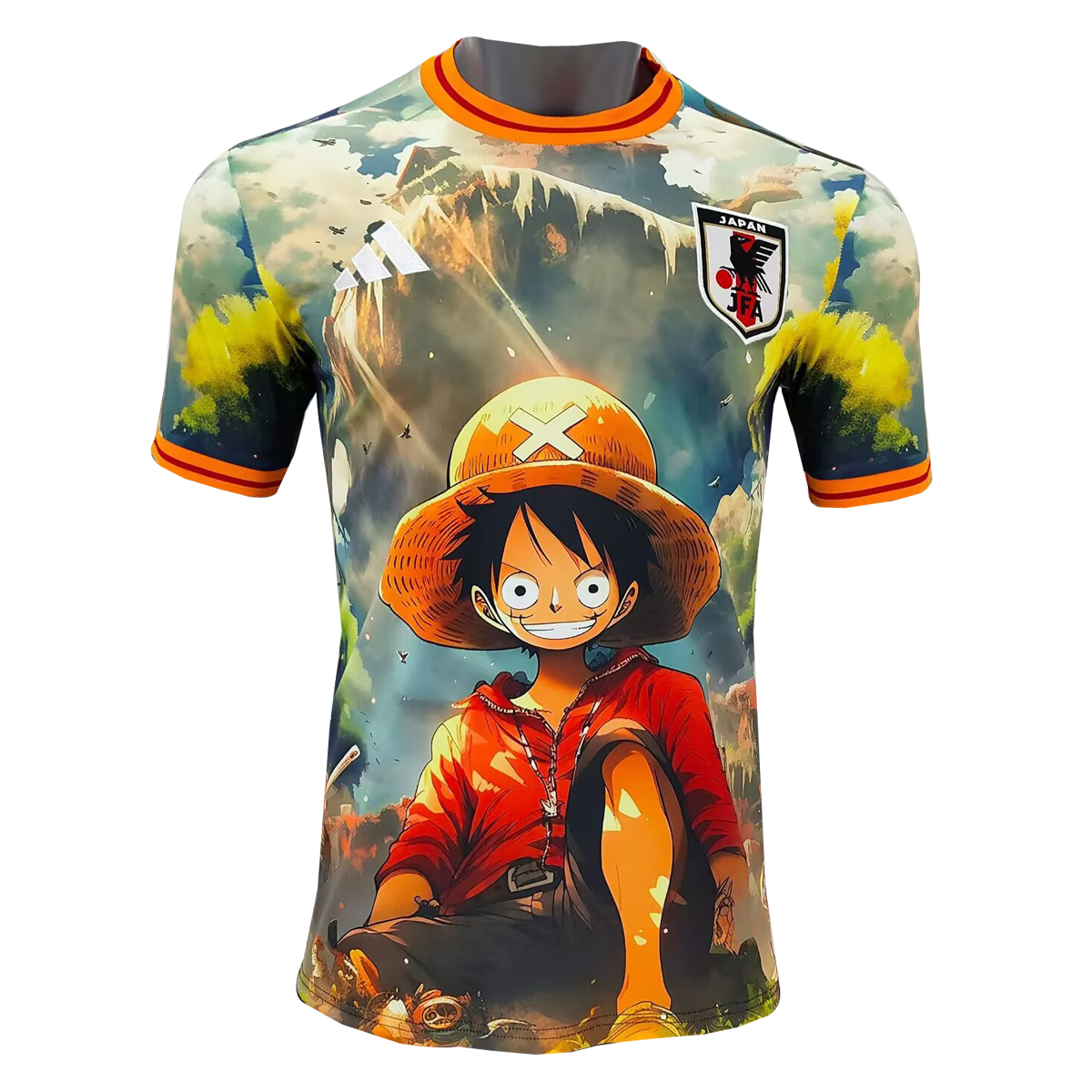 Mens Japan Special Edition King of Pirates Luffy Green Jersey 2025