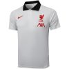 Mens Liverpool Polo Shirt Light Grey 2025/26