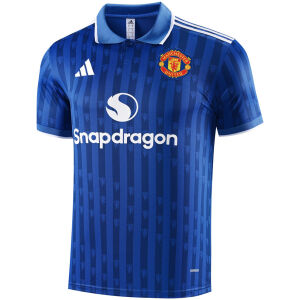 Mens Manchester United Polo Shirt Blue 2025/26